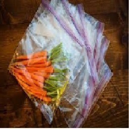 CUSTOM PRINTED TRANSPARENT FOOD GRADE ZIPLOCK VEGETABLE BAG